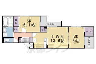 京都府京都市伏見区久我本町【アパート】の間取り