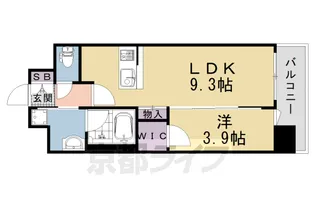 ゼフィランサス西大路【4階】の間取り