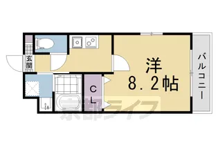 クオリエ丹波口【301号室】の間取り