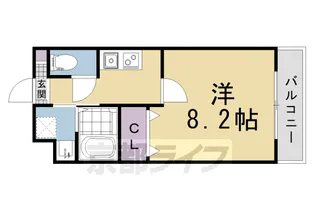 クオリエ丹波口【101号室】の間取り