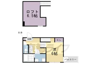ハーモニーテラス下神泉苑町【102号室】の間取り