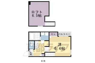 ハーモニーテラス下神泉苑町【105号室】の間取り