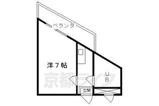 シティハウス丹波橋【409号室】の間取り