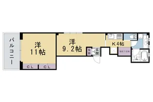 KARASUMA STEPs【201号室】の間取り