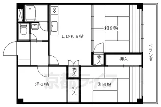 Le Reve【2-B号室】の間取り
