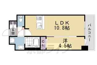 CREST TAPP 京都太秦天神川 DEX 1【3階】の間取り