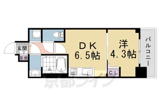 CREST TAPP 京都太秦天神川 DEX 1【5階】の間取り