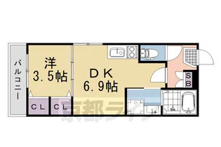 ラ・ヴィル【301号室】の間取り
