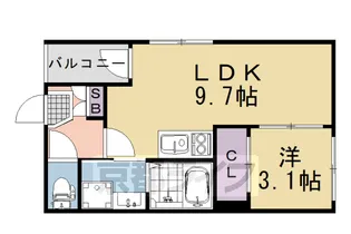 ラ・ヴィル【302号室】の間取り