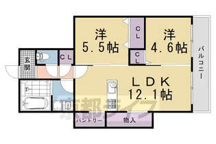 フローリア京都【1階】の間取り