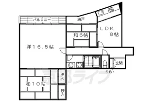 グランフォルム京都御所南【8階】の間取り