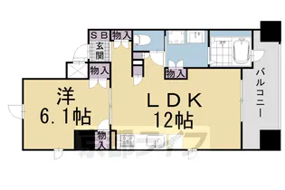 Riviere Gauche寺町二条【3階】の間取り