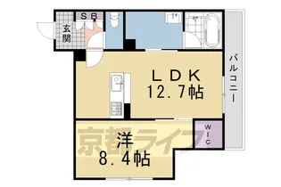 グランコート北浦【208号室】の間取り