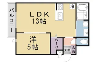 THE RESIDENCE KYOTO HIGASINO【101号室】の間取り