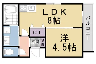 THE RESIDENCE KYOTO HIGASINO【1階】の間取り