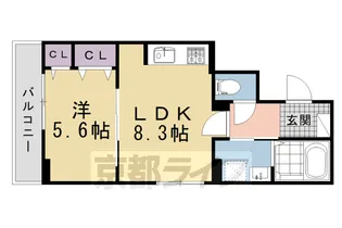 「ヒカルサ京都大宮中林Ⅰ」【3階】の間取り