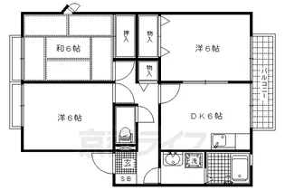 ヴェルデネロカミガモ【B201号室】の間取り