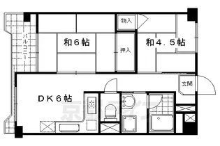 2DKの間取り画像