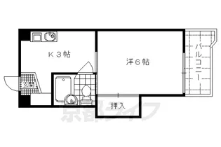 京都四条グランドハイツ【1103号室】の間取り