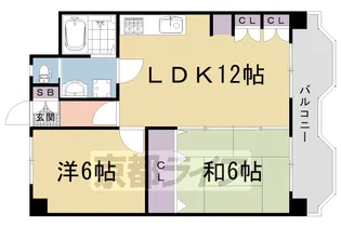 京都四条グランドハイツ【3階】の間取り