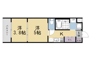 レシオス京都西院【1階】の間取り