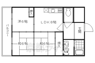シャトー嵐望Ⅰ【107号室】の間取り