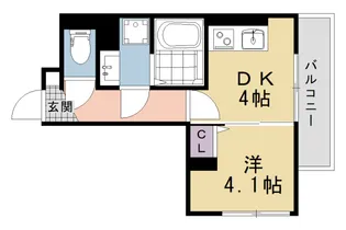 GRAMM東小野堀町B棟【2階】の間取り