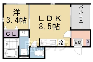 L’Hirondelle【202号室】の間取り