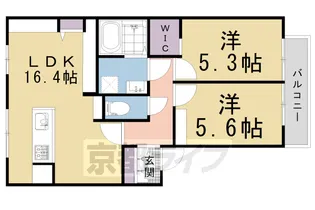 フレグランス上賀茂【202号室】の間取り