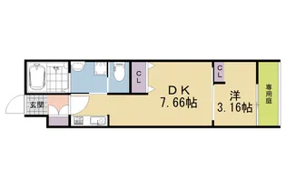 Green Garden【106号室】の間取り