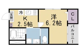 仮称)椥辻西浦町B【201号室】の間取り