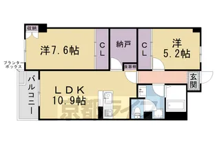 シャルレ4番館【5階】の間取り