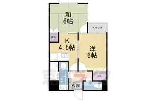 京都府京都市右京区嵯峨野北野町【マンション】の間取り