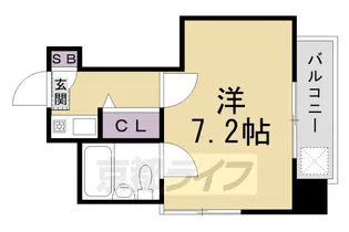 シャレー西京極【507号室】の間取り