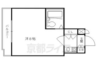 京都府京都市右京区西院西矢掛町【マンション】の間取り