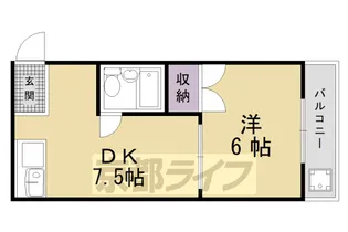 マンションエイト【401号室】の間取り