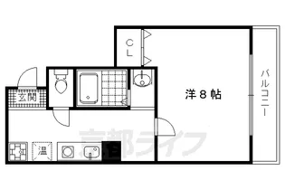 ウイングベル紫野【301号室】の間取り