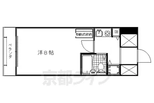 ジョイテル西院【604号室】の間取り