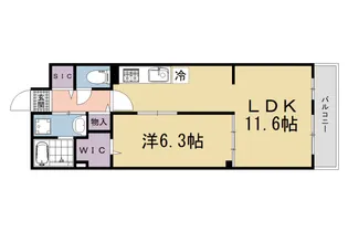グランウエスト J【202号室】の間取り