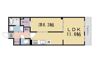 グランウエスト J【203号室】の間取り