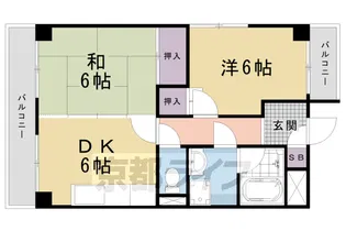 ラムダ西大路【401号室】の間取り
