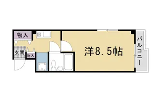 パラドール西院PARTⅠ【510号室】の間取り