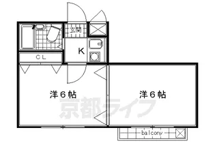 プレジデント河合【411号室】の間取り