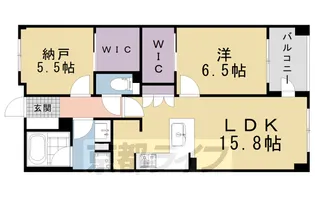 ローレルコート京都御所東【4F号室】の間取り
