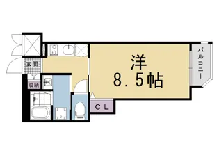 ファーストフィオーレ京都コーヴォ【7階】の間取り