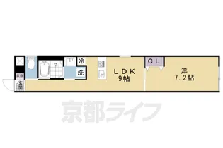アイリス清水五条【202号室】の間取り