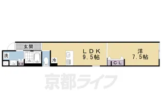 アイリス清水五条【401号室】の間取り