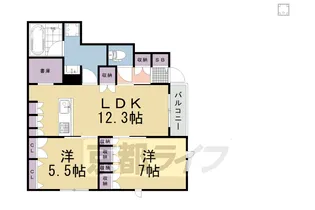 (仮称)長岡京市東和苑ヘーベルメゾン【101号室】の間取り