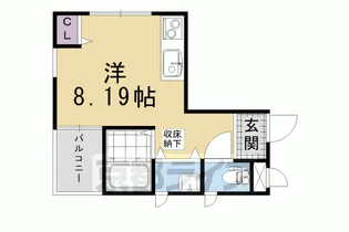 肥後町ハイツ【1F号室】の間取り