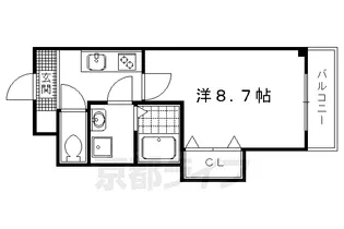 ヴェルメゾン北山【502号室】の間取り